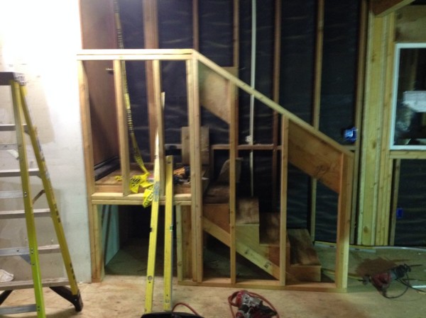 These stairs provide and second entry into the old house, as well as quick access to the upstairs bedroom where Jessie and I currently live