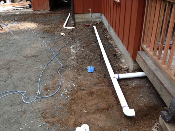 Pipes to the new gutters