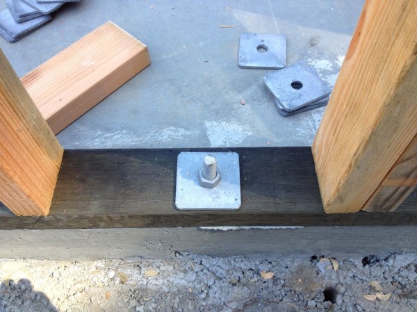 Anchor bolt, secured