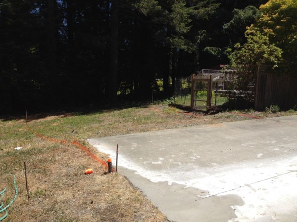 Space marked for trenching