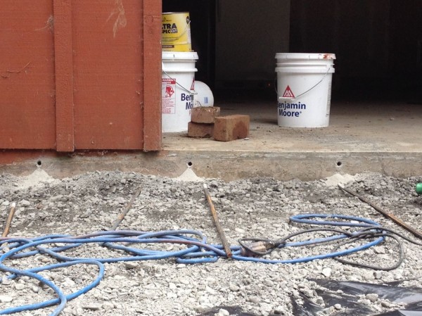 Holes for rebar