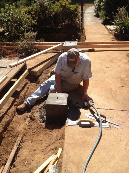Dan finishing the block