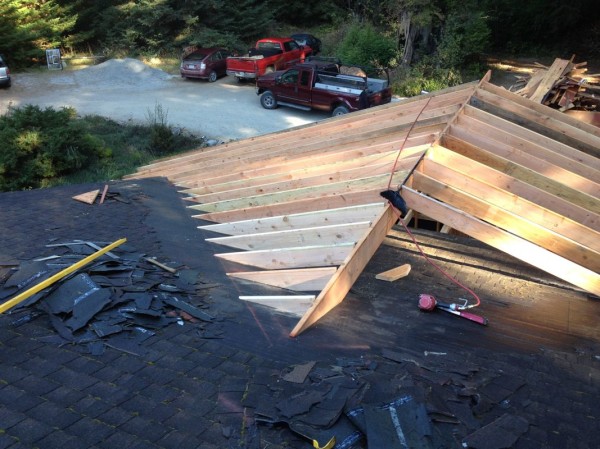 West side rafters completed