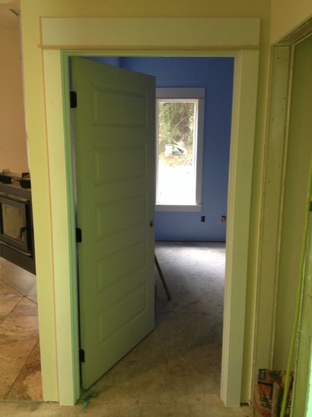 New bedroom door, installed and trimmed out