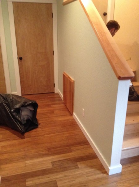 Trim around storage cubby