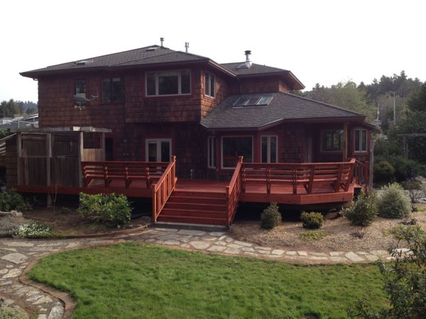 New redwood deck