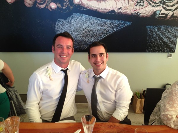 Jesse and Adam, newlyweds